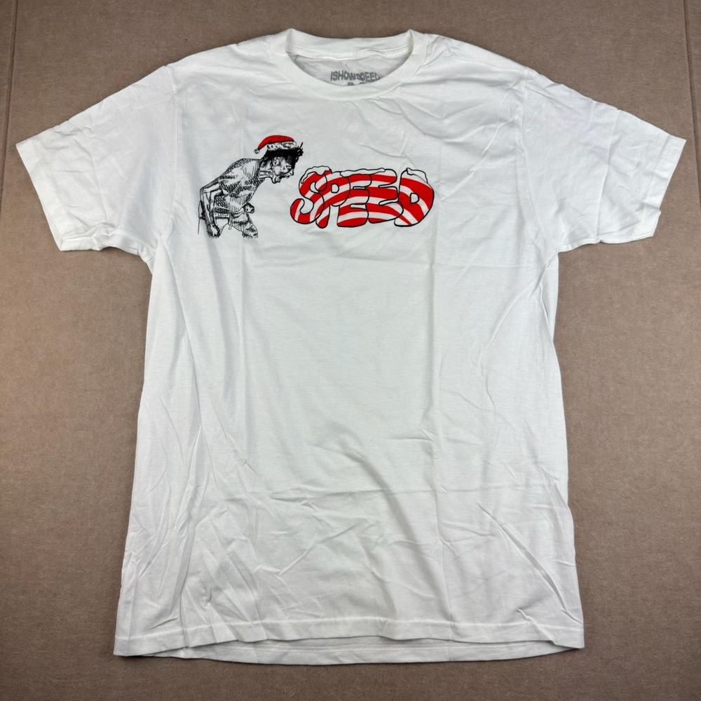 IShowSpeed Speed Graphic T Shirt Mens Medium White‎ YouTuber Streamer Tee